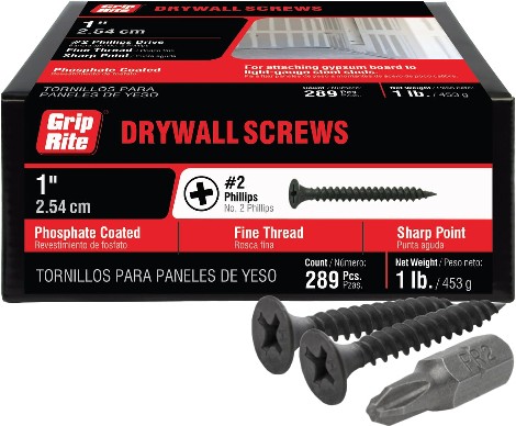 #6 x 1-in Bugle Fine Thread Drywall Screws 1-lb ( 289 -Pack )