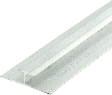 Aluminum H Channel Fits Material 1/4 to 9/32-in Mill Finish Aluminum Divider Moulding 48-in Length (Pack of 3)