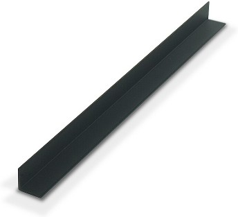 Black 1/2-in X 1/2-in X 3/64 (.047-in) Thick Styrene Plastic Even Leg Angle Moulding 46-in Lengths (Pack of 3)