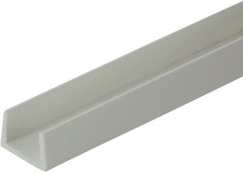 White 3/8-in Styrene Plastic U-Channel/C-Channel 46-in Lengths (Pack of 3)