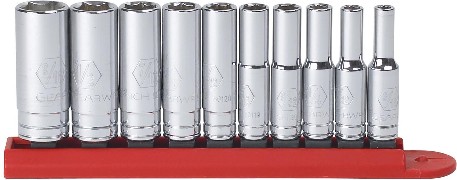 1/4-in Drive Standard (SAE) Deep Socket Set 10 -Pieces
