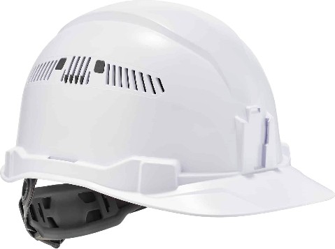 Quick Adjusting Ratchet Type I Vented White Hard Hat
