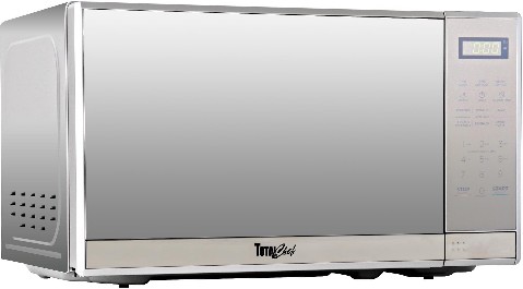 Total Chef Digital Touch Control 6 Pre-Set Cooking Modes 0.7-cu ft Small 700 -Watt Countertop Microwave ( Stainless Steel )
