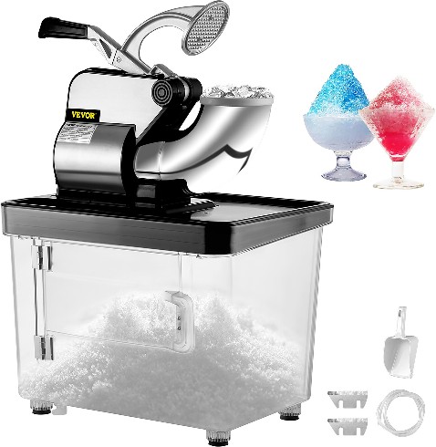 400 LBS/H 1450 R/Min 110V 300 W Snow cone maker ( Stainless Steel + PC + Silicone )