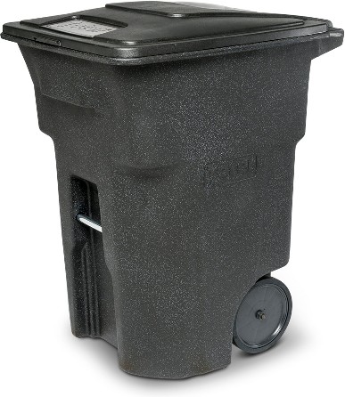 96 Gallon Blackstone Plastic Wheeled Indoor/Outdoor Hinged Lid Trash Can