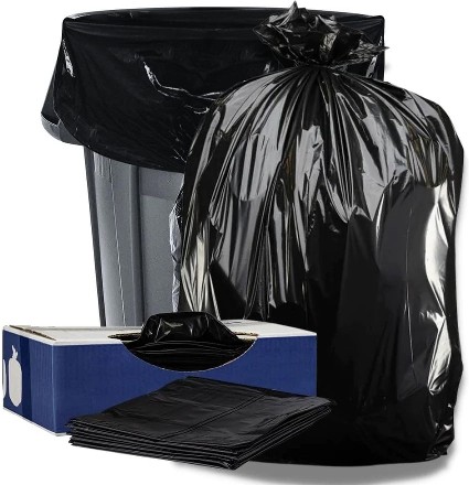 33-Gallon Scent free Black Indoor Plastic Can Twist Tie Trash Bag 100 -Count