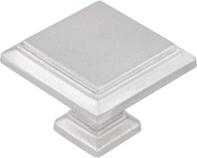 Roma series 1-1/4-in Brushed Nickle Square Contemporary Cabinet Knob 50 -Pack