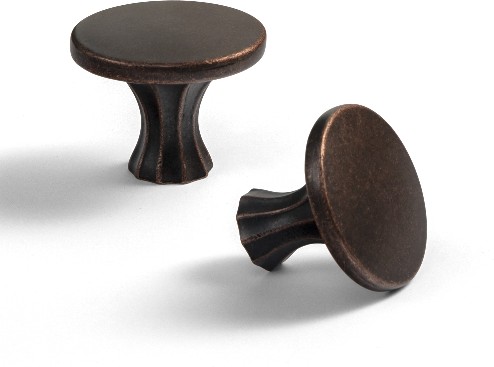 1-2/5-in Antique Oil Rubbed Bronze Mushroom Classic Cabinet Knob 6 -Pack