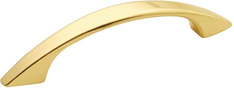 Metropolis 3-in , 76mm Center to Center Polished Brass Arch Handle Drawer Pull 25 -Pack
