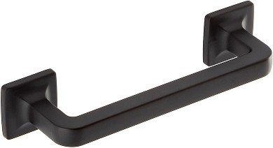 Boise 3-1/2-in , 89mm Center to Center Matte Black Square Bar Drawer Pull