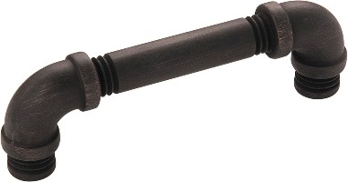 Pipeline 3-3/4-in , 96mm Center to Center Vintage Bronze Rectangular Bar Drawer Pull