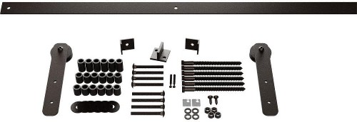 72-in Arch Bronze Indoor Straight Single Double Barn door hardware kit