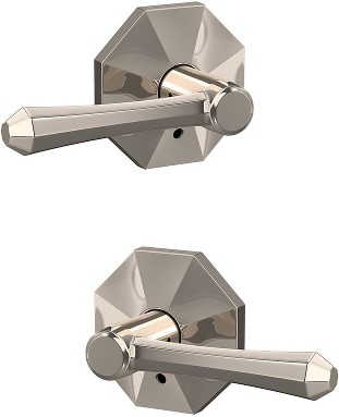 Custom Dempsey - Rosewood Polished Nickel Interior or Hall/Closet Dummy Door Handle