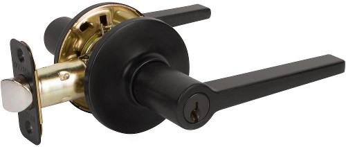 Delaney Contemporary Black Exterior Keyed Entry Door Handle