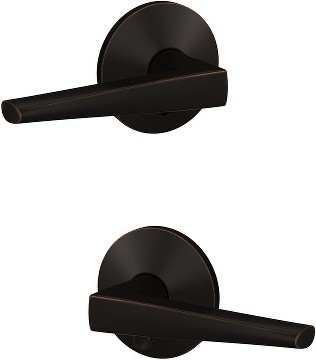 Custom Eller - Kinsler Aged Bronze Interior or Bed/Bath Hall/Closet Combined Door Handle