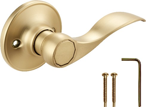 Springdale Satin Gold Interior or Hall/Closet Dummy Door Handle