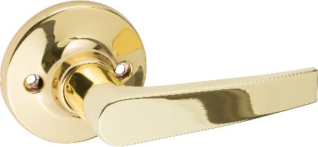Sure-Loc Door Hardware Cedar Polished Brass Interior or Hall/Closet Dummy Door Handle