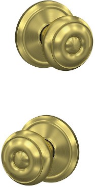 Custom Georgian - Alden Satin Brass Interior or Hall/Closet Dummy Door Knob