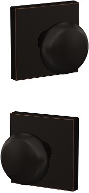 Custom Plymouth - Collins Aged Bronze Interior Bed/Bath Hall/Closet Combined Door Knob