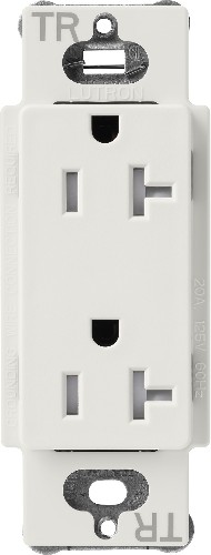 Claro 20 -Amp 125-volt Tamper Resistant Residential Duplex Outlet Receptacles , Lunar Gray