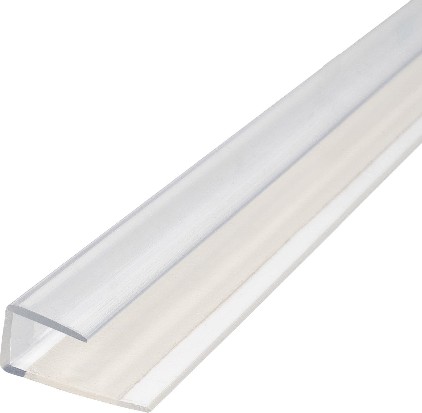 J Channel Fits Material 1/4-in Thick Clear Butyrate Cap Moulding with Clear Adhesive 36-in Length (Pack of 4)