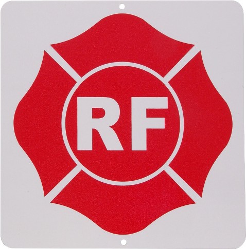 RF - Truss Floor and Roof 9-in x 9-in Aluminum Reflective Danger/Warning Sign