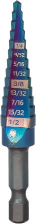 Mach-Blue 1/4-in 13 -Step Drill Bit ( 1/8-in to 1/2-in )