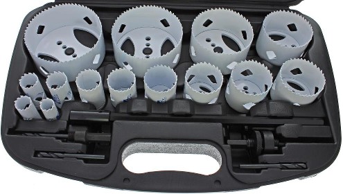 Deep Cut 4-1/2-in Carbide-tipped Arbored Adjustable Hole saw kit Set with Hard Case