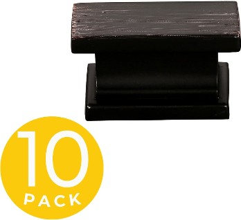 Hexa 1-in Oil Rubbed Bronze Rectangular Modern Cabinet Knob 10 -Pack