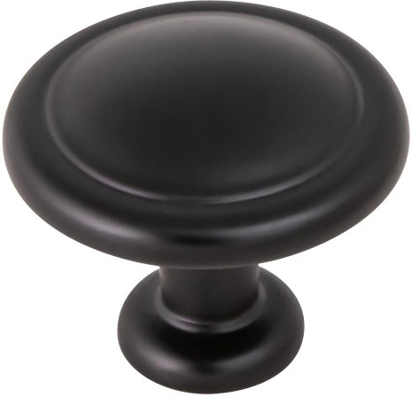 Victorian 1-1/5-in Matte Black Round Transitional Cabinet Knob 10 -Pack