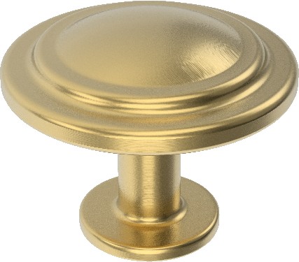 1-1/4-in Brushed Gold Round Modern Cabinet Knob 10 -Pack