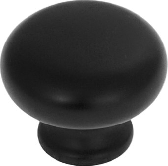 Cottage 1-1/8-in Matte Black Mushroom Farmhouse Cabinet Knob