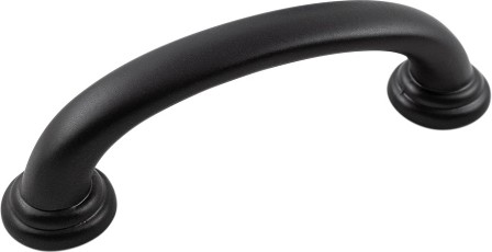 Zephyr 3-in , 76mm Center to Center Matte Black Arch Handle Drawer Pull