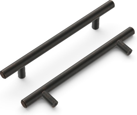 Bar Pulls 5-1/16-in , 128mm Center to Center Vintage Bronze Rectangular Bar Drawer Pull