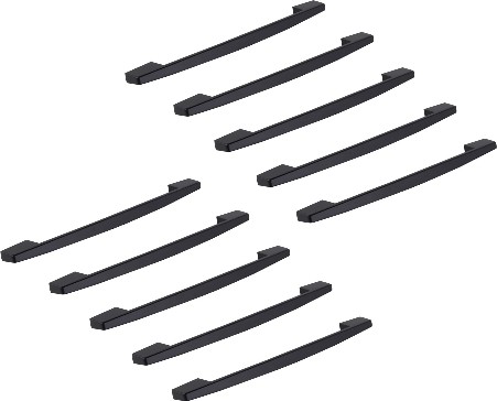 Brody 5-in , 128mm Center to Center Matte Black Rectangular Handle Drawer Pulls 10 -Pack