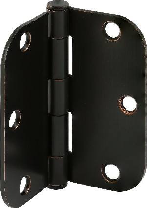 3-1/2-in H x 5/8-in Radius Oil Rubbed Bronze Barrel Interior/Exterior Door Hinge 12 -Pack
