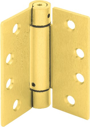 4-1/2-in H Square Satin Brass Self closing Interior Door Hinge 2 -Pack