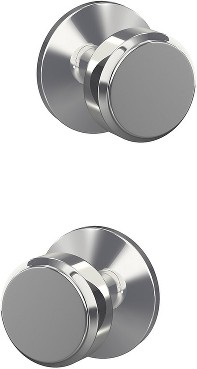 Custom Bowery - Kinsler Bright Chrome Interior Bed/Bath Hall/Closet Combined Door Knob