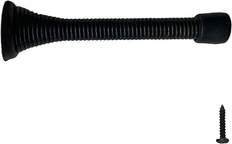 3-in Black Spring Door Stop