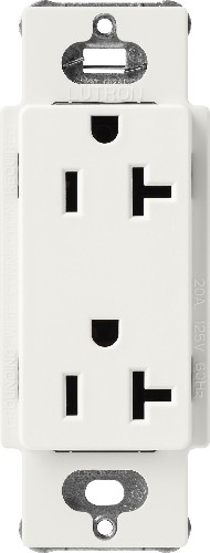 Claro 20 -Amp 120-volt Residential Decorator Outlet Receptacles , Architectural White
