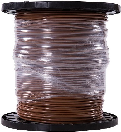 SIMpull 500-ft 6 -AWG Brown Stranded Copper THHN wire ( By-the-roll )