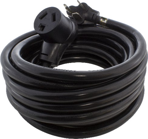 50ft 30A 250 Volt NEMA 10-30 3-Prong Dryer 50-ft 10 / 3 3 Prong Black Indoor/Outdoor STW Heavy Duty Appliance Extension Cord