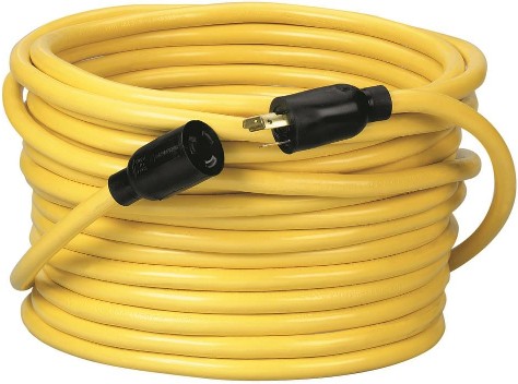 50-ft 12/3 3 Prong Black Outdoor STW Heavy Duty Locking Extension Cord