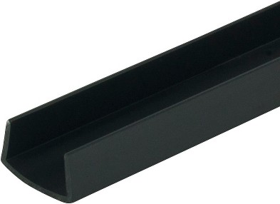 Black 5/8-in Styrene Plastic U-Channel/C-Channel 48-in Lengths (Pack of 3)