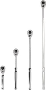 4 -Piece 90 -Tooth 3/8-in Drive Full polish Handle Ratchet Set