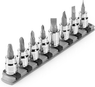 8 -Piece 3/8-in Drive Set Phillips/Slotted Bit Driver Socket Set