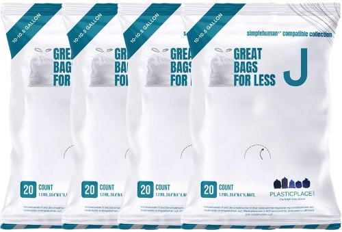 10.5-Gallon Scent free White Indoor Plastic Kitchen Drawstring Trash Bag 100 -Count