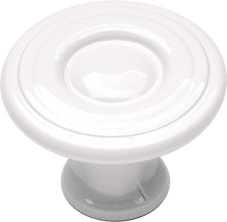 Conquest 1-3/16-in White Mushroom Transitional Cabinet Knob 25 -Pack