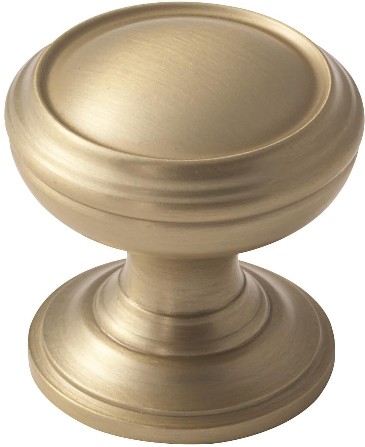 Revitalize 1-1/4-in Golden Champagne Round Traditional Cabinet Knob