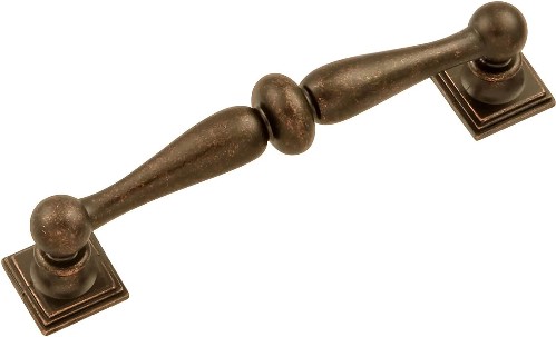 Somerset 3-3/4-in , 96mm Center to Center Dark Antique Copper Rectangular Bar Drawer Pulls